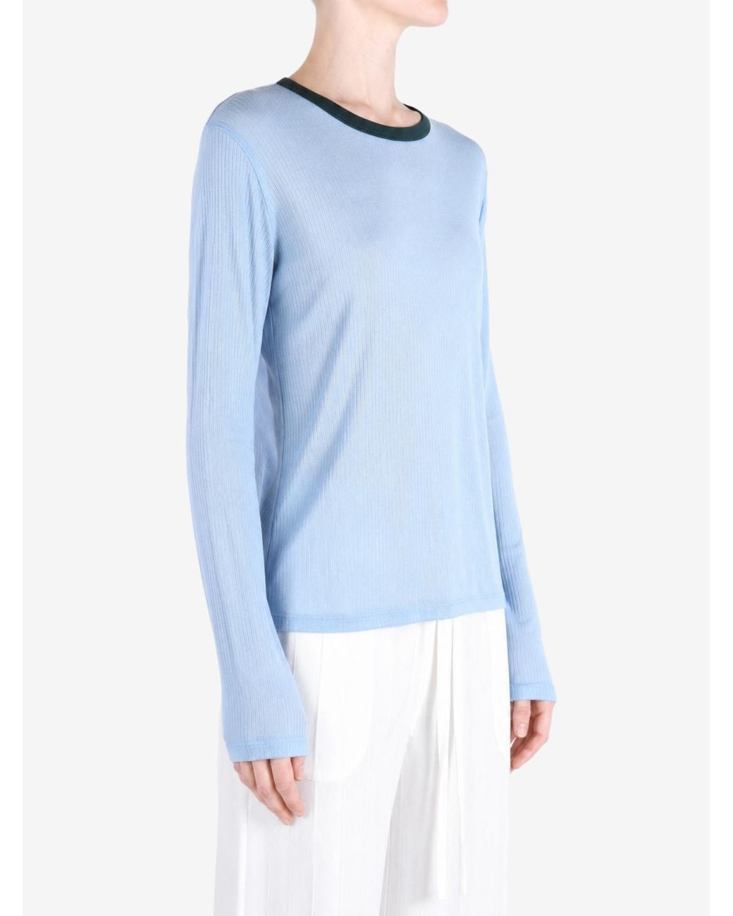 Baserange Blue Racer Ribbed Long-Sleeve T-Shirt