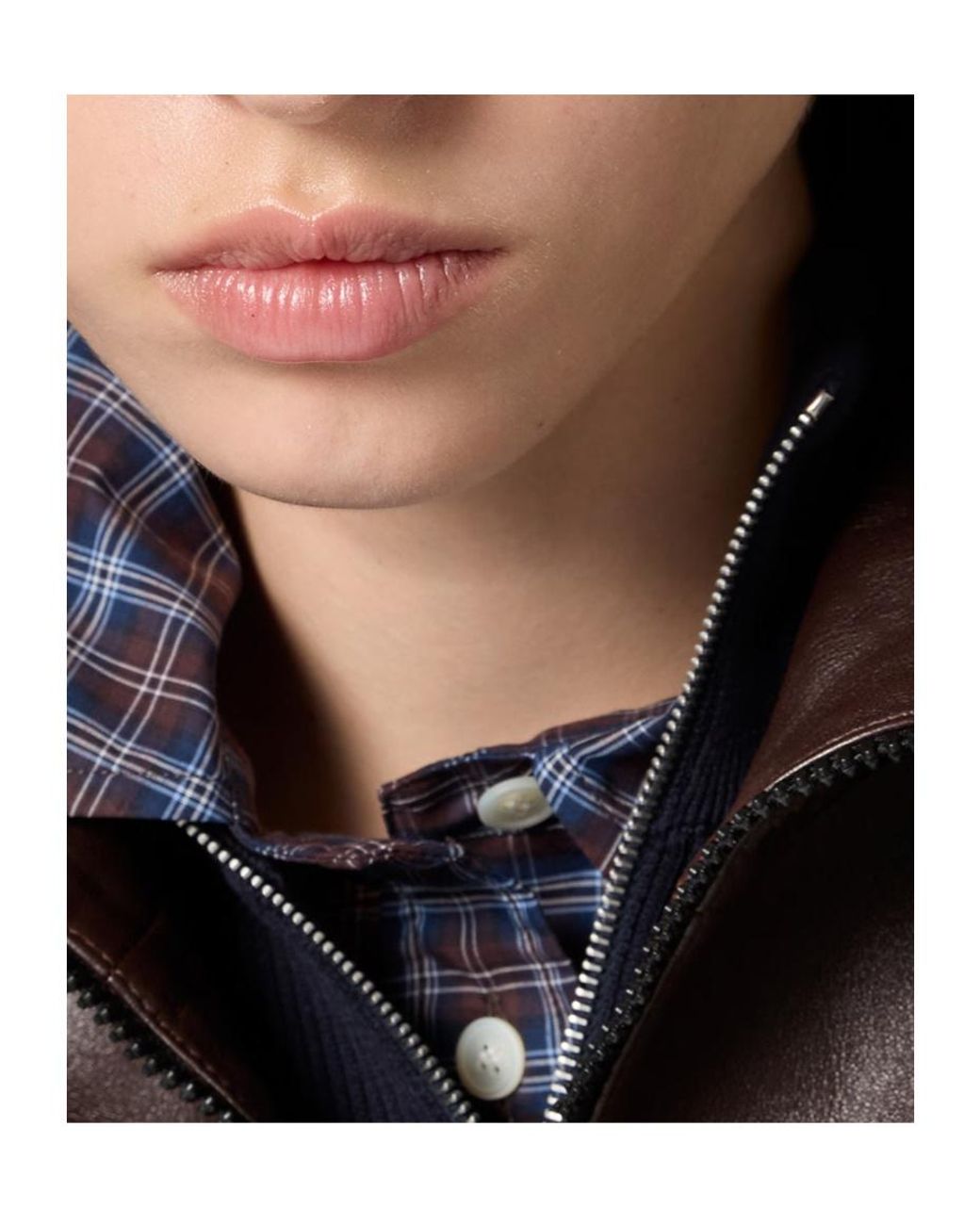 Miu Miu Brown Nappa Leather Blouson Jacket