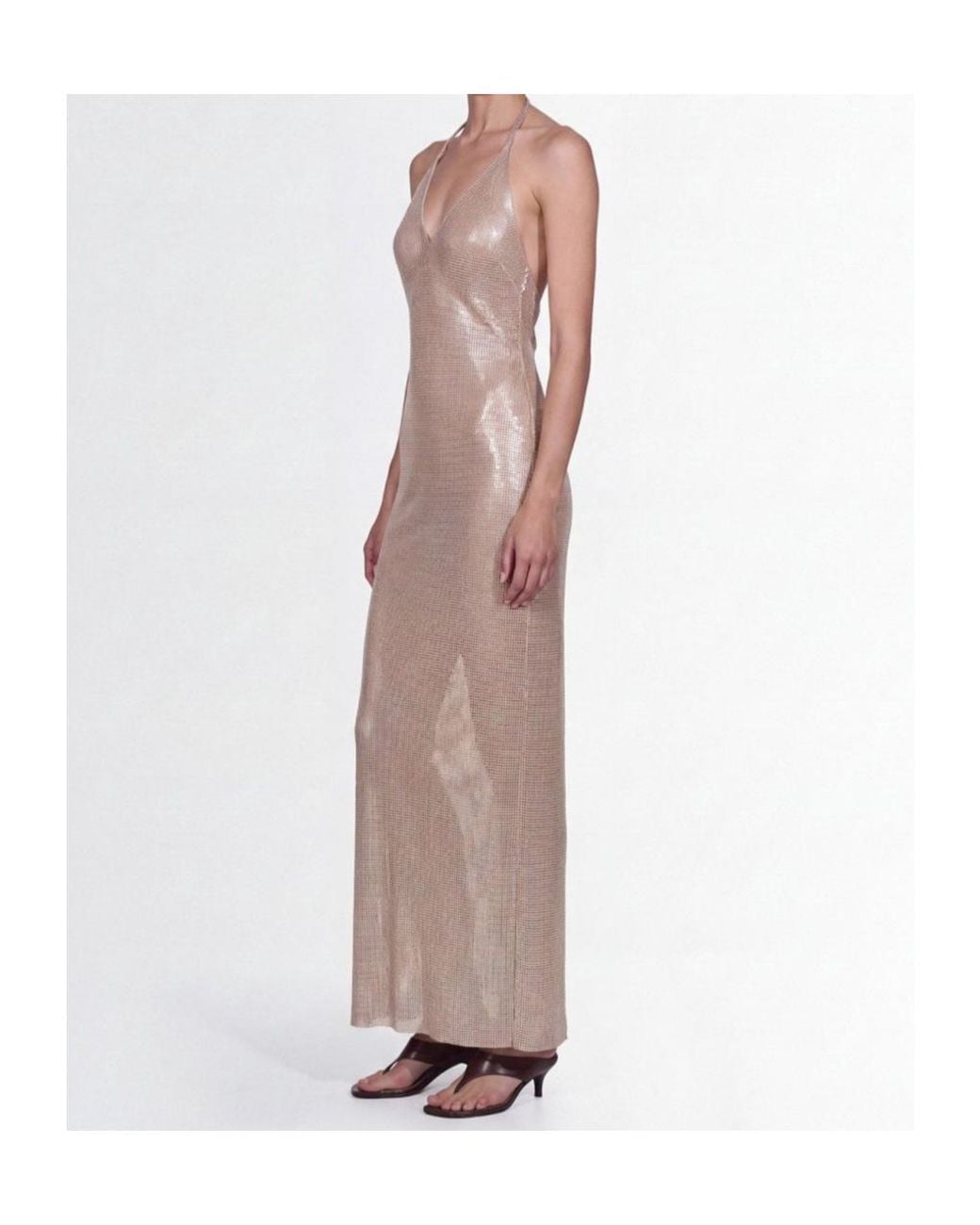 GIUSEPPE DI MORABITO White Halter-Neck Tie-Strap Dress
