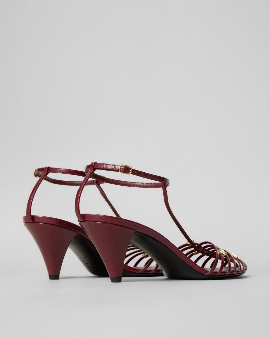 Céline Brown Cage High-Heeled Sandals