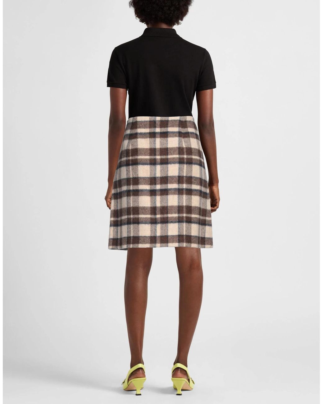 Weekend by Maxmara Brown Mini Skirt Virgin Wool