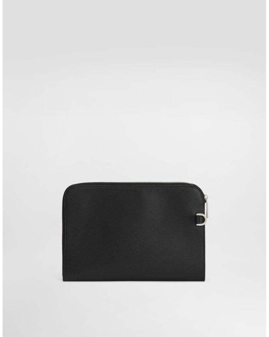 Dolce & Gabbana Black Alpine Sicily Clutch Bag for men