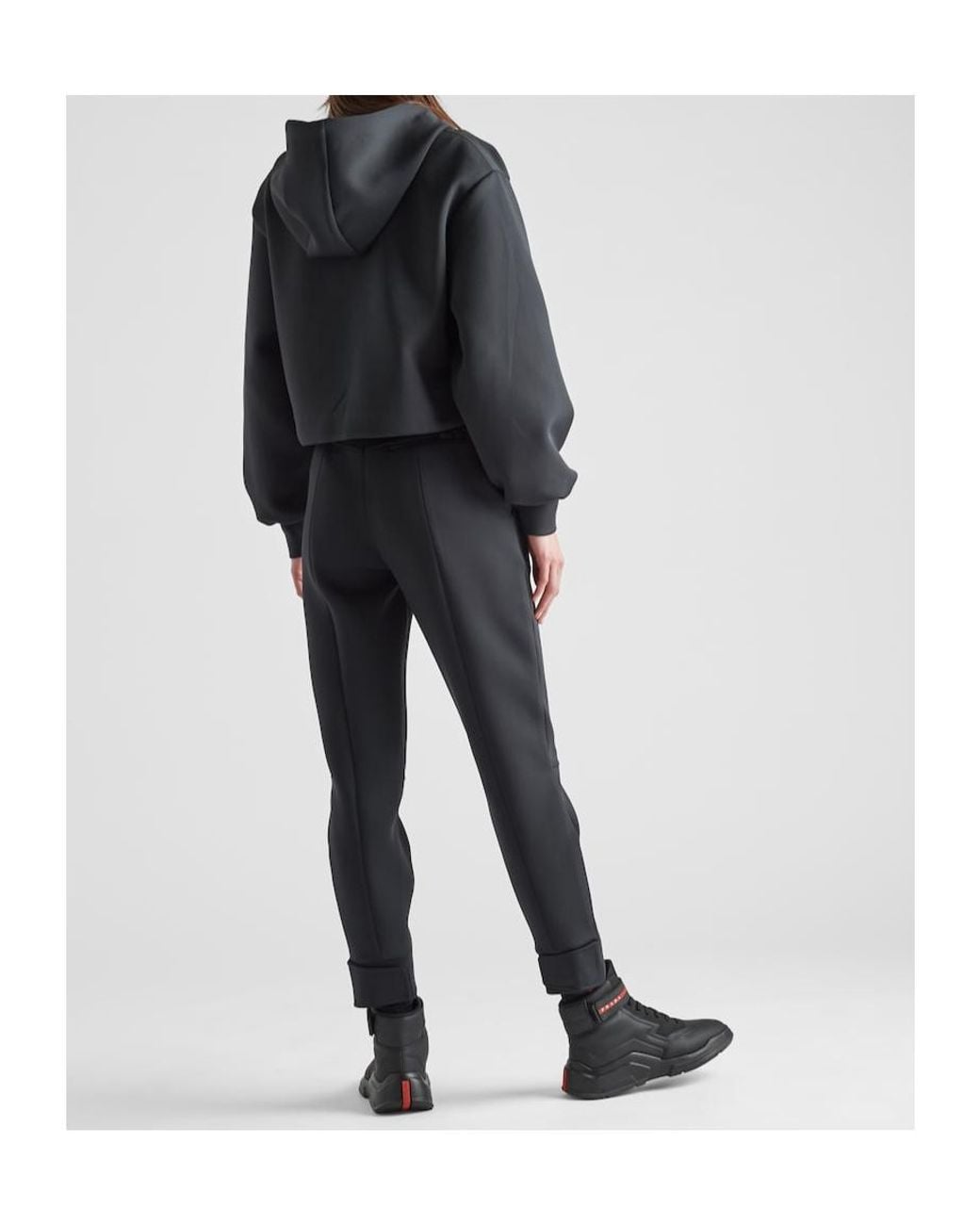 Prada Linea Rossa Blue Technical Knit Trousers