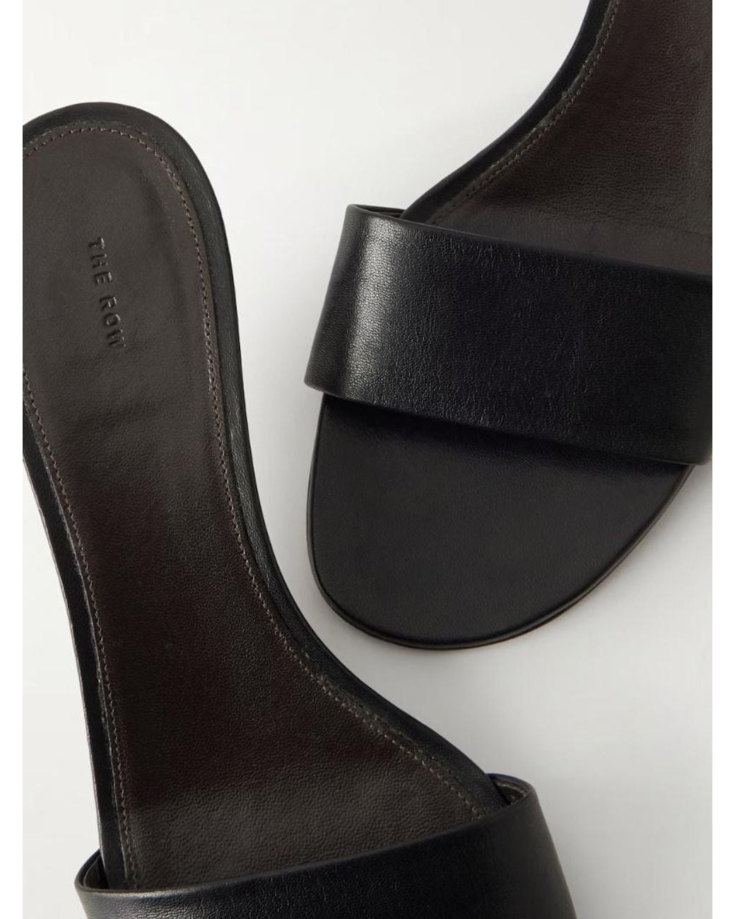 The Row Black Combo Two Leather Sandals