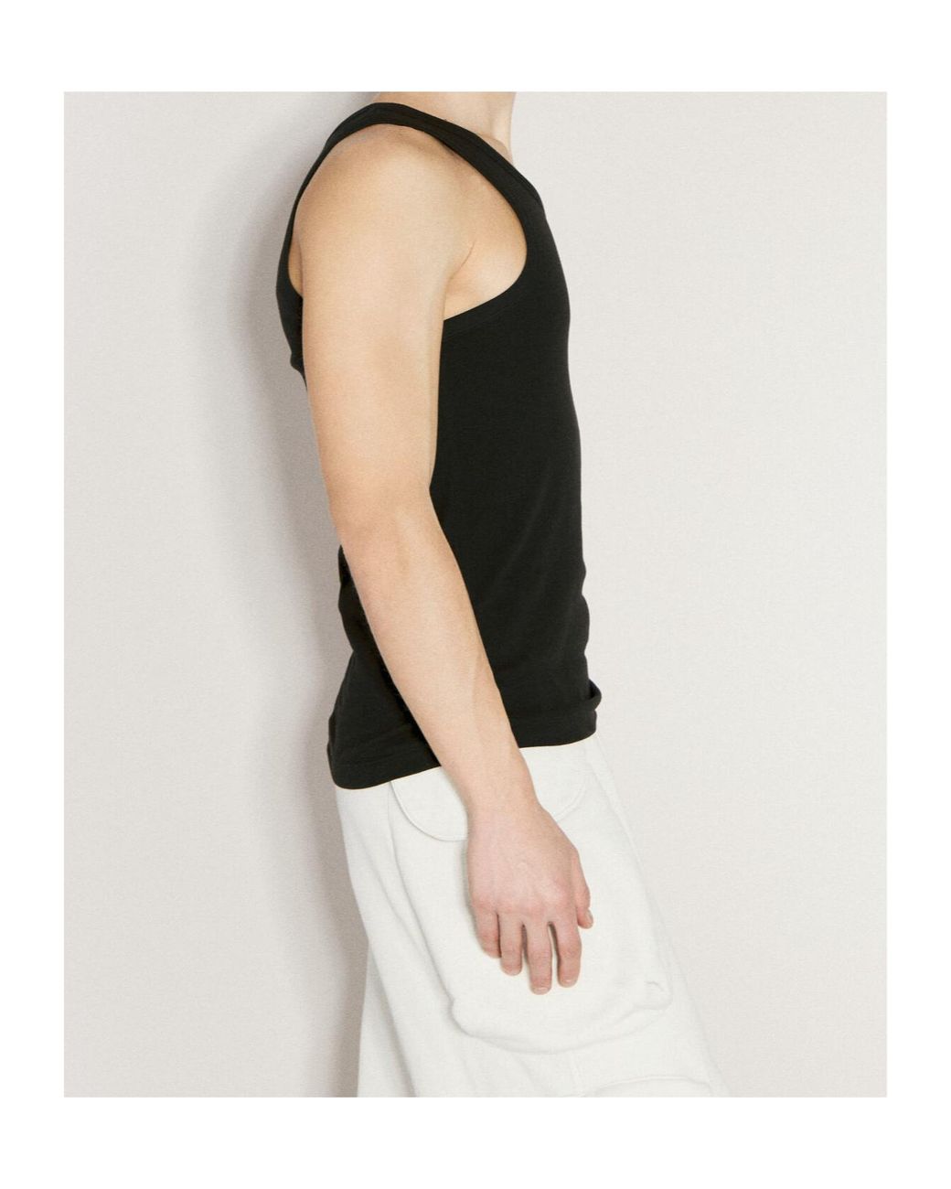 Entire studios Black Sleeveless Top for men