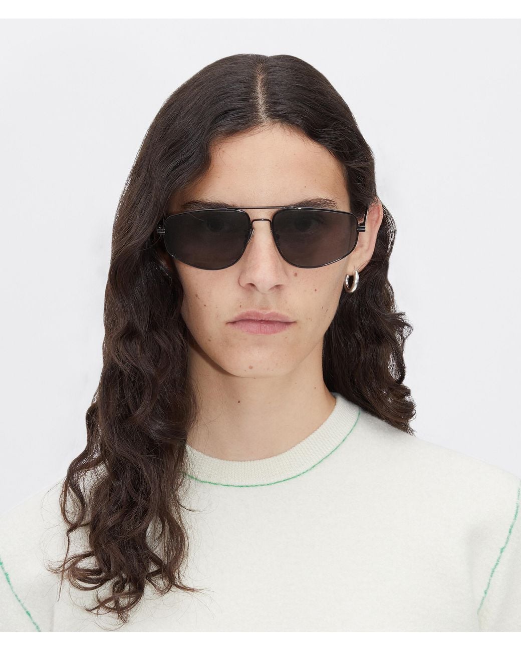 Bottega Veneta Multicolor Eyewear Aviator Frame Sunglasses for men