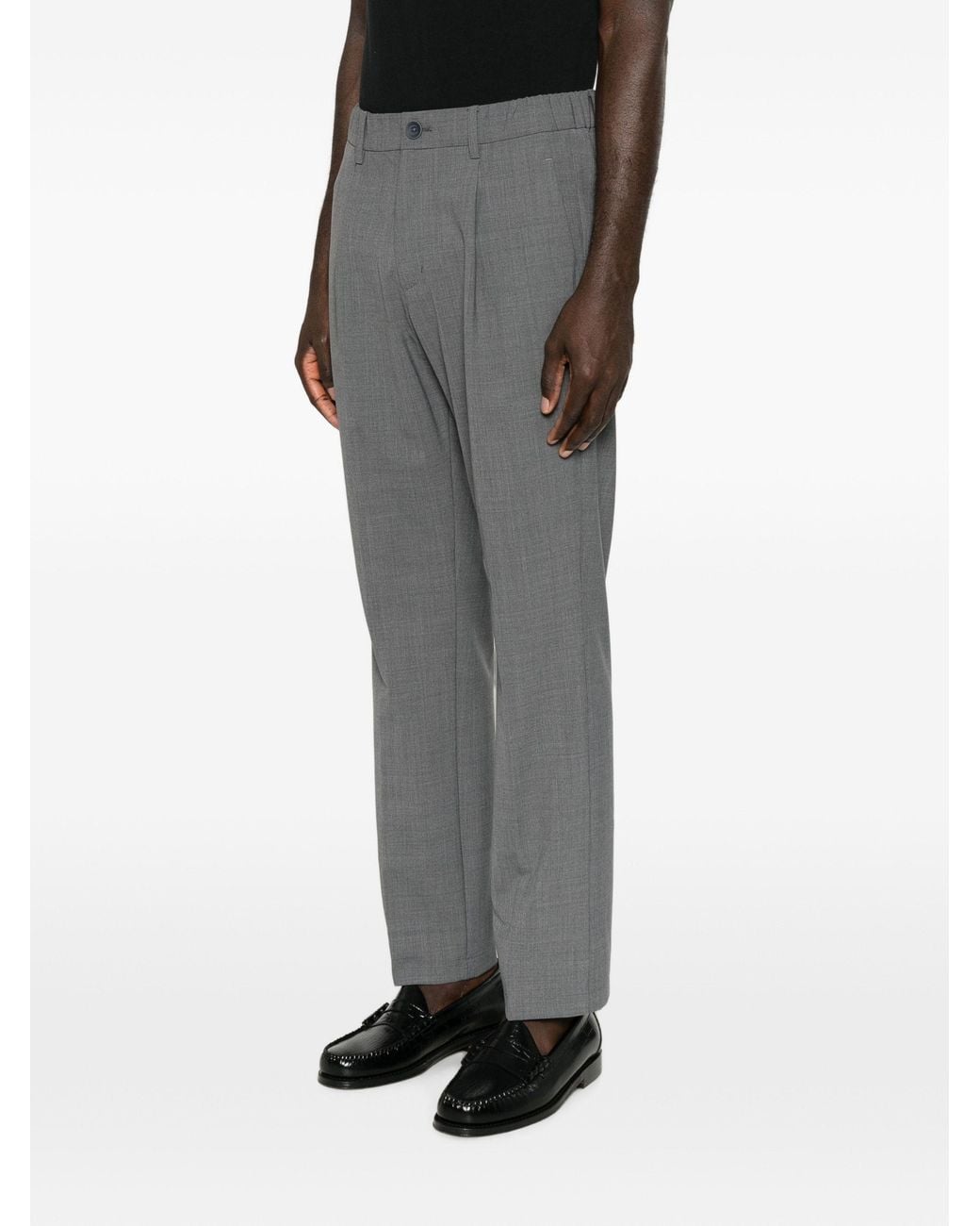 Herno Gray Logo Casual Pants for men