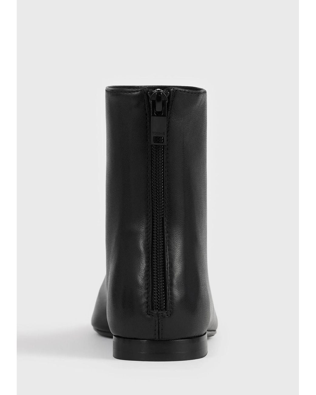Totême Black Zip-Fastening Ankle Boots