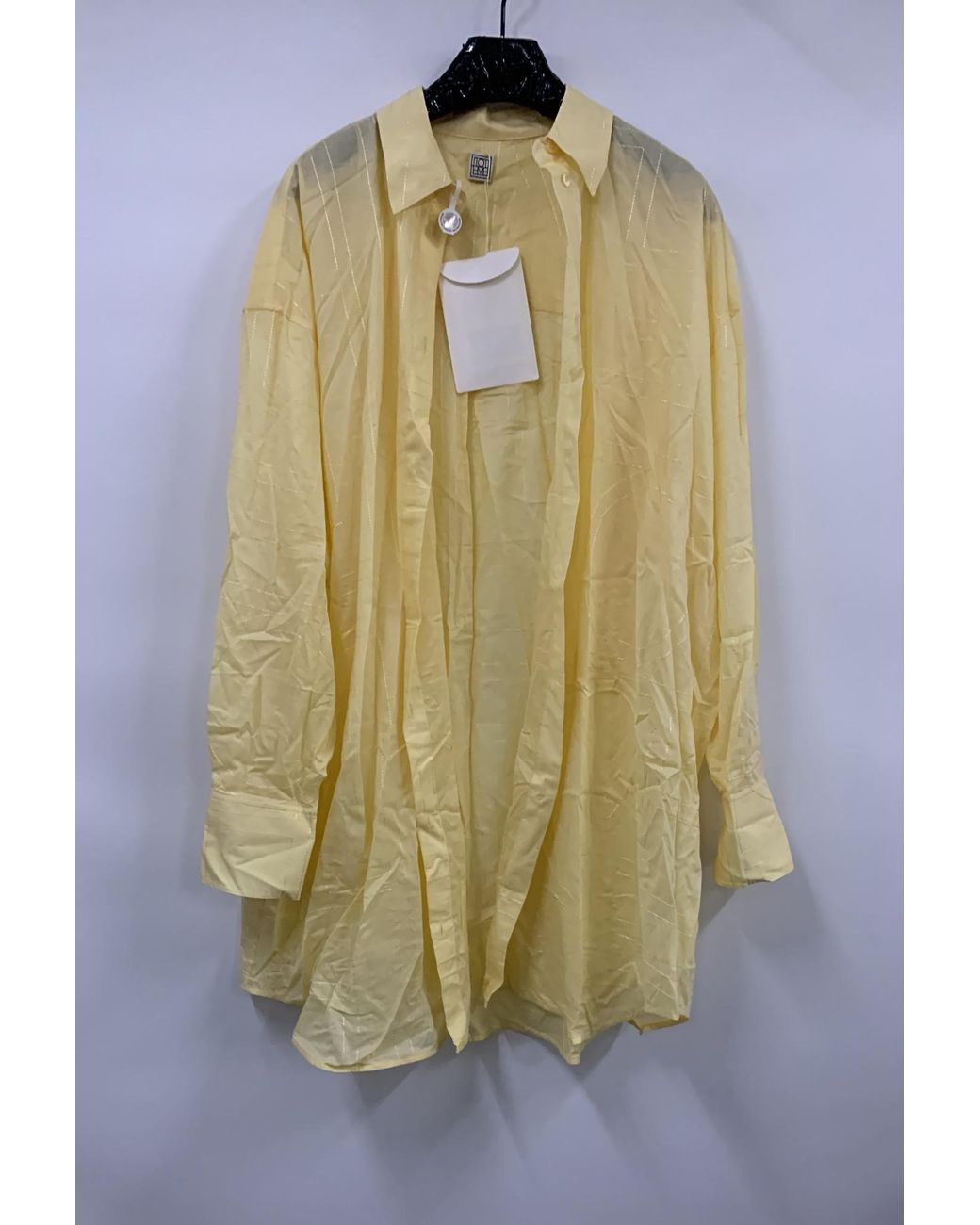 Totême Yellow Monogram-Embroidered Oversized Shirt