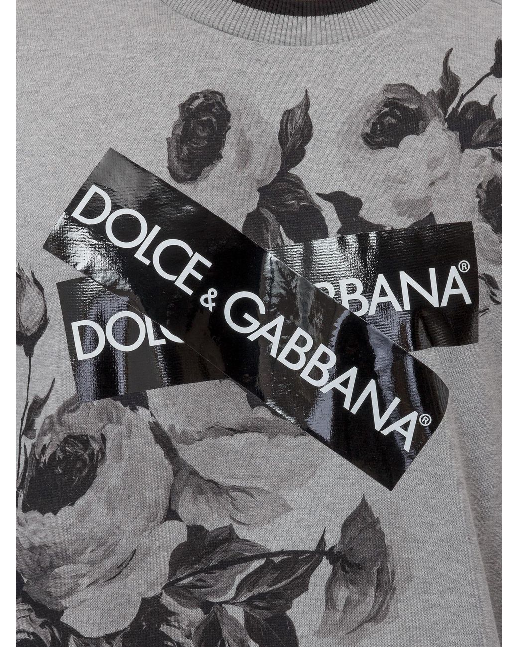 Dolce & Gabbana Gray Decal Hoodie for men