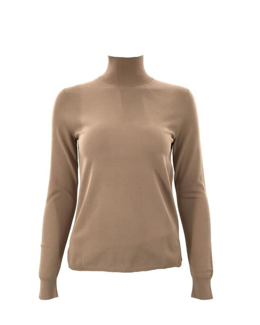 Max Mara Natural Funnel-Neck Sweater