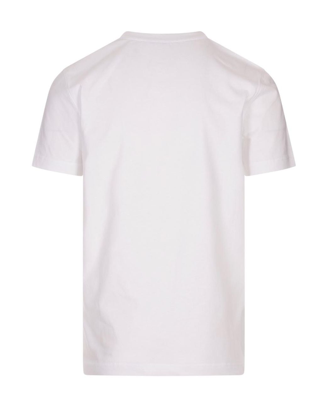 Moschino White Logo Printed Crewneck T-Shirt for men