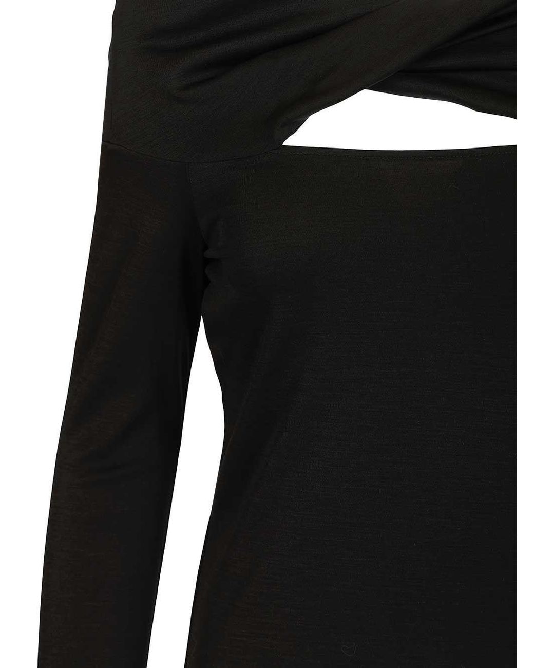 Max Mara Black Orafo Off-Shoulder Knit Top