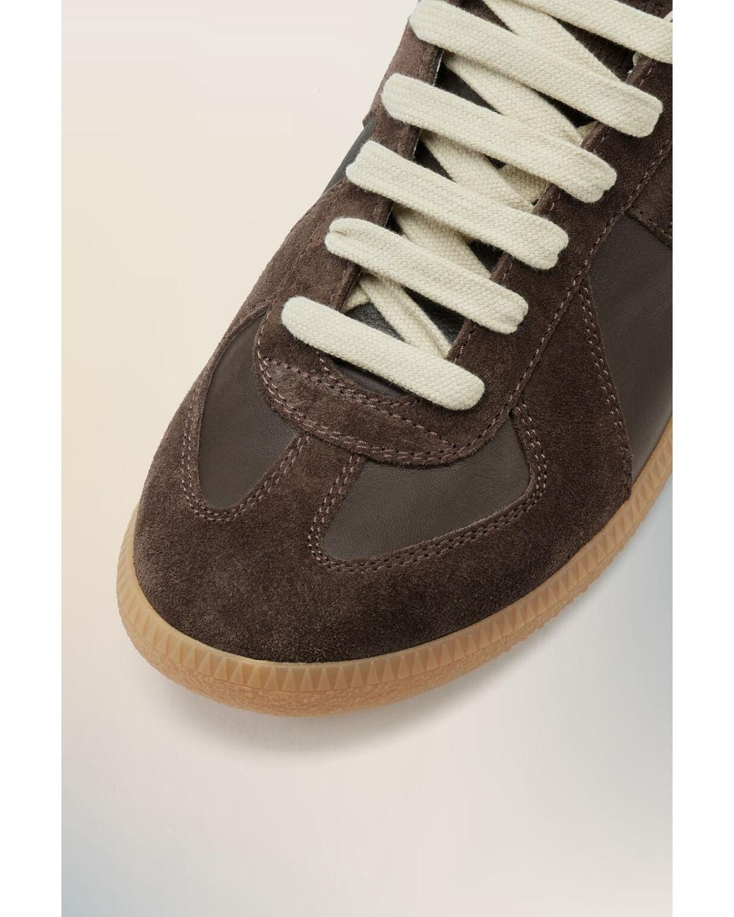 Maison Margiela Brown Replica Lace-Up Sneakers