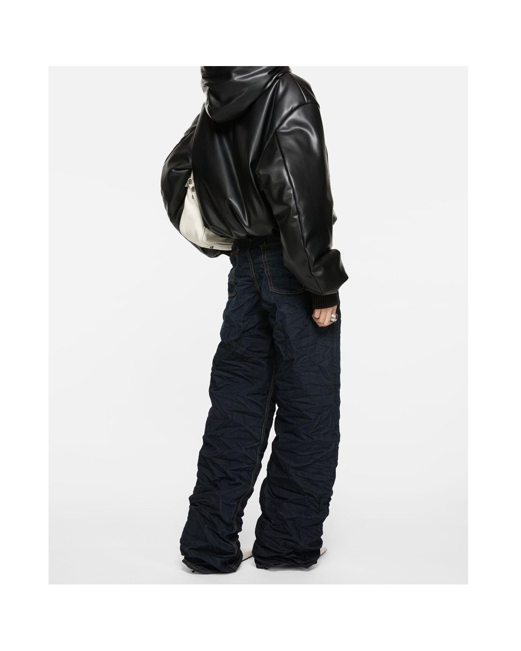 Acne Black Hooded Puffer Jacket
