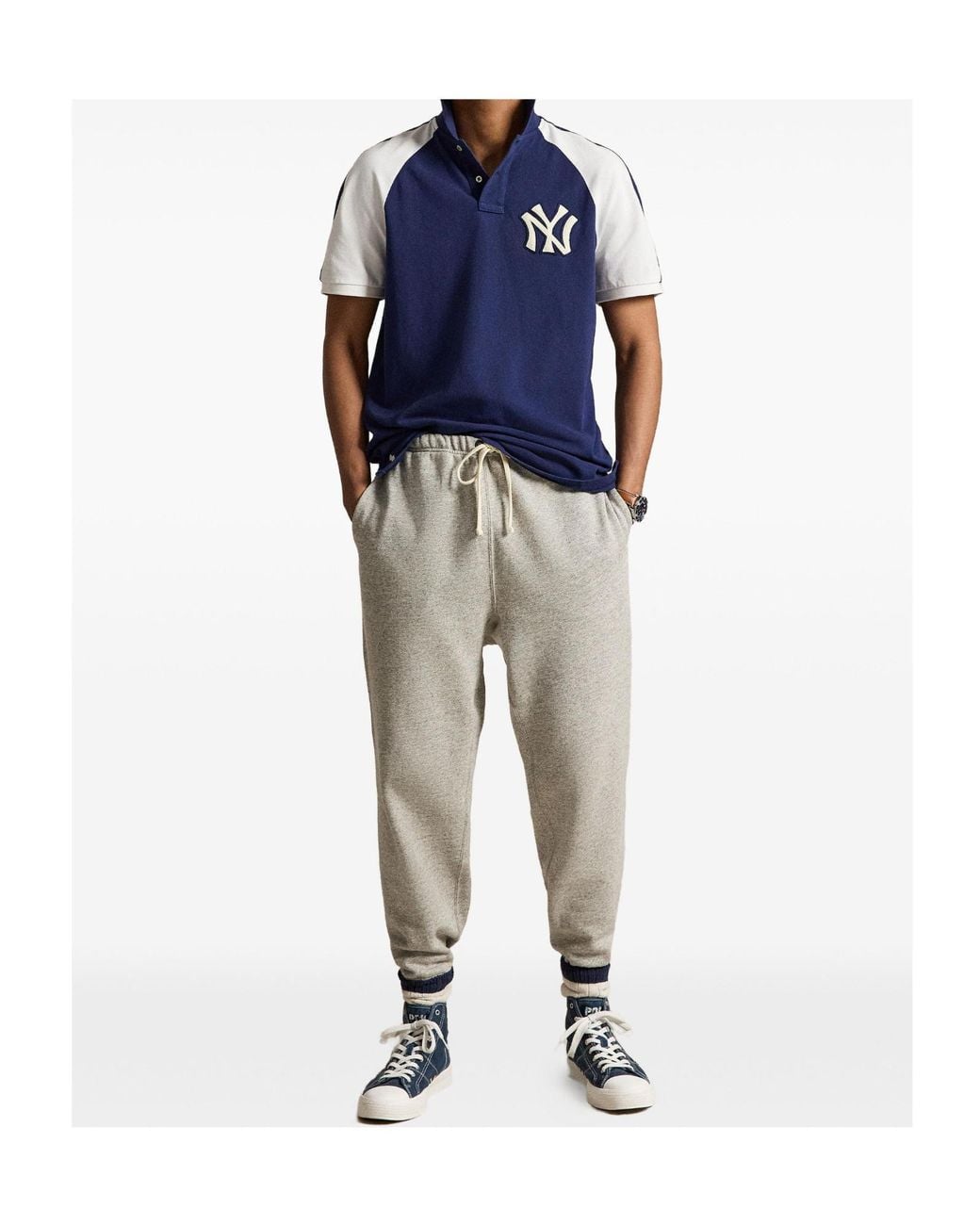 Polo Ralph Lauren Blue Mlb Raglan Polo Shirt for men