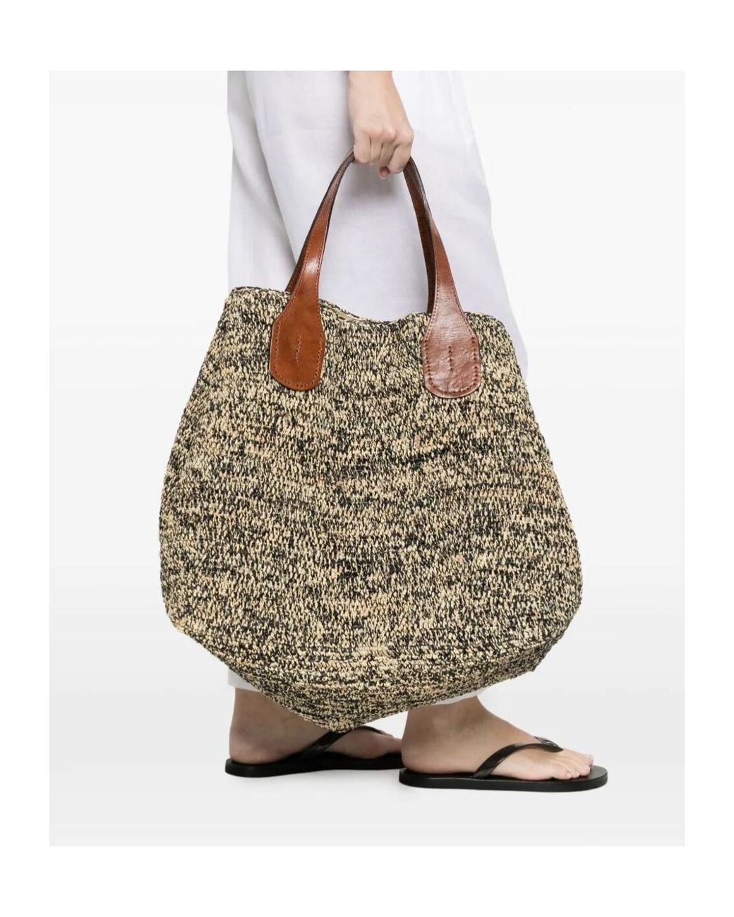 IBELIV Gray Rio Textured Tote Bag