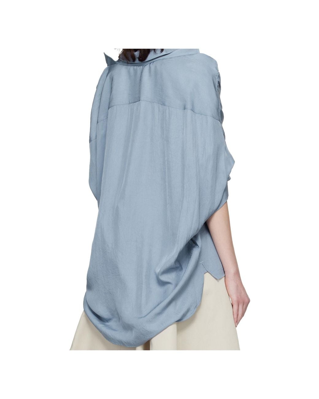 Maison Mihara Yasuhiro Blue Oversized Shirt