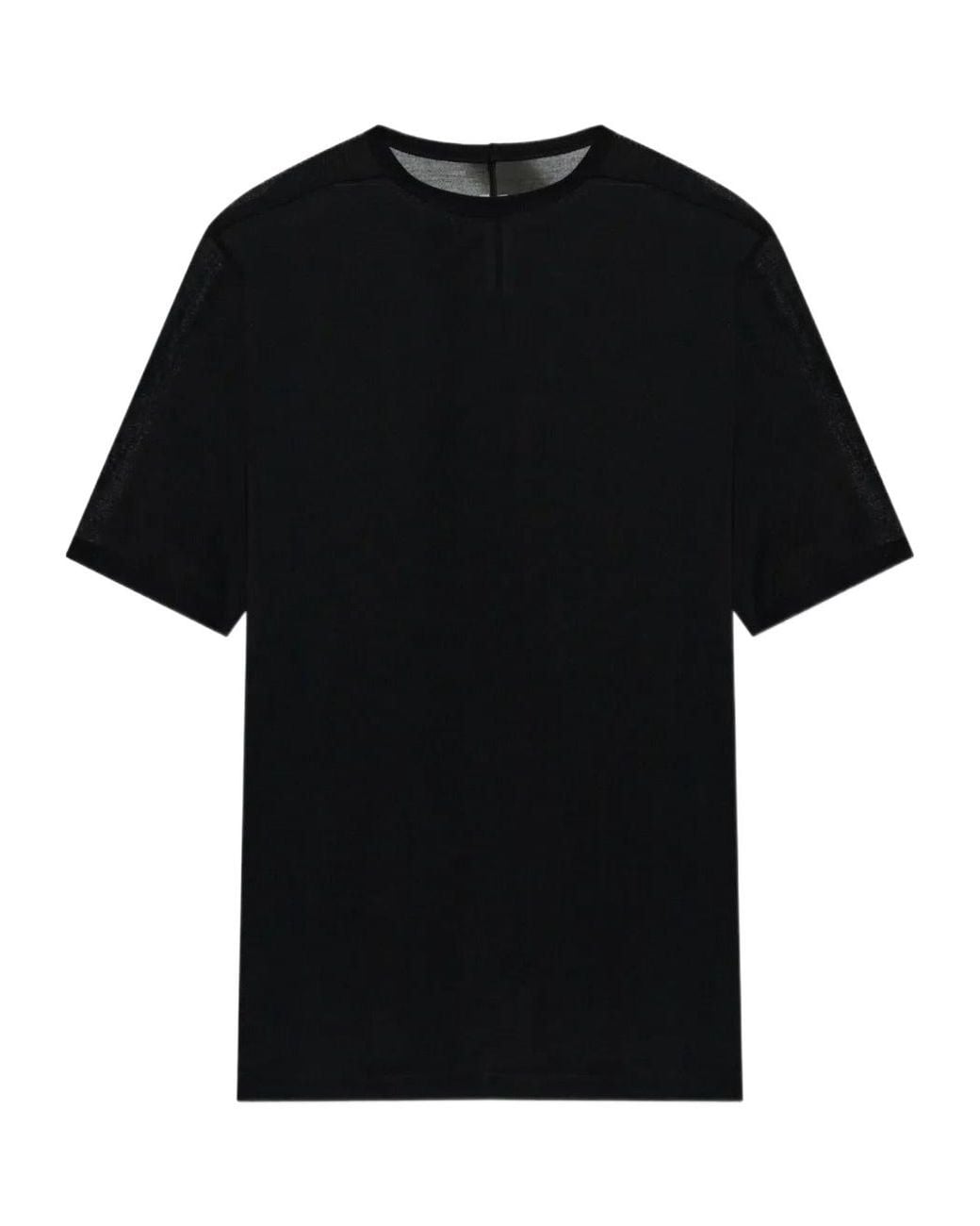 Rick Owens Black Short Sleeved Crewneck T-Shirt for men