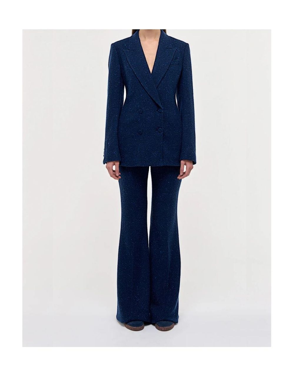 Gabriela Hearst Blue Rhein Flared Trousers