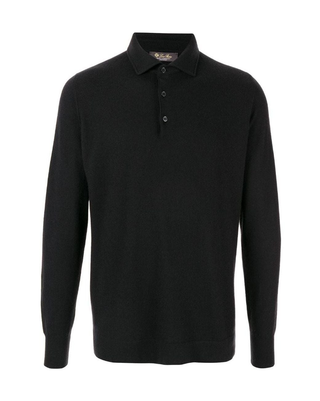 Loro Piana Black Slim Polo Shirt for men