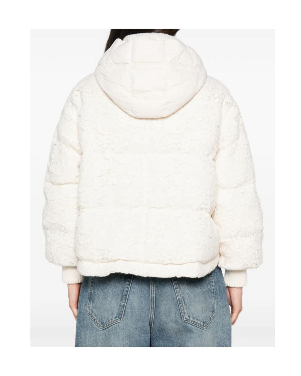 ERMANNO FIRENZE Natural Textured Hooded Jacket