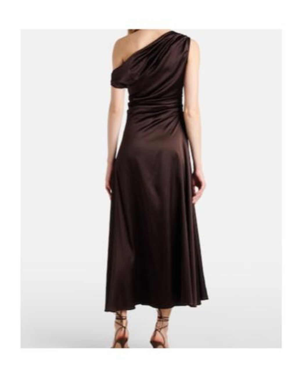 Staud Black Phare Silk-Blend Satin Cocktail Dress