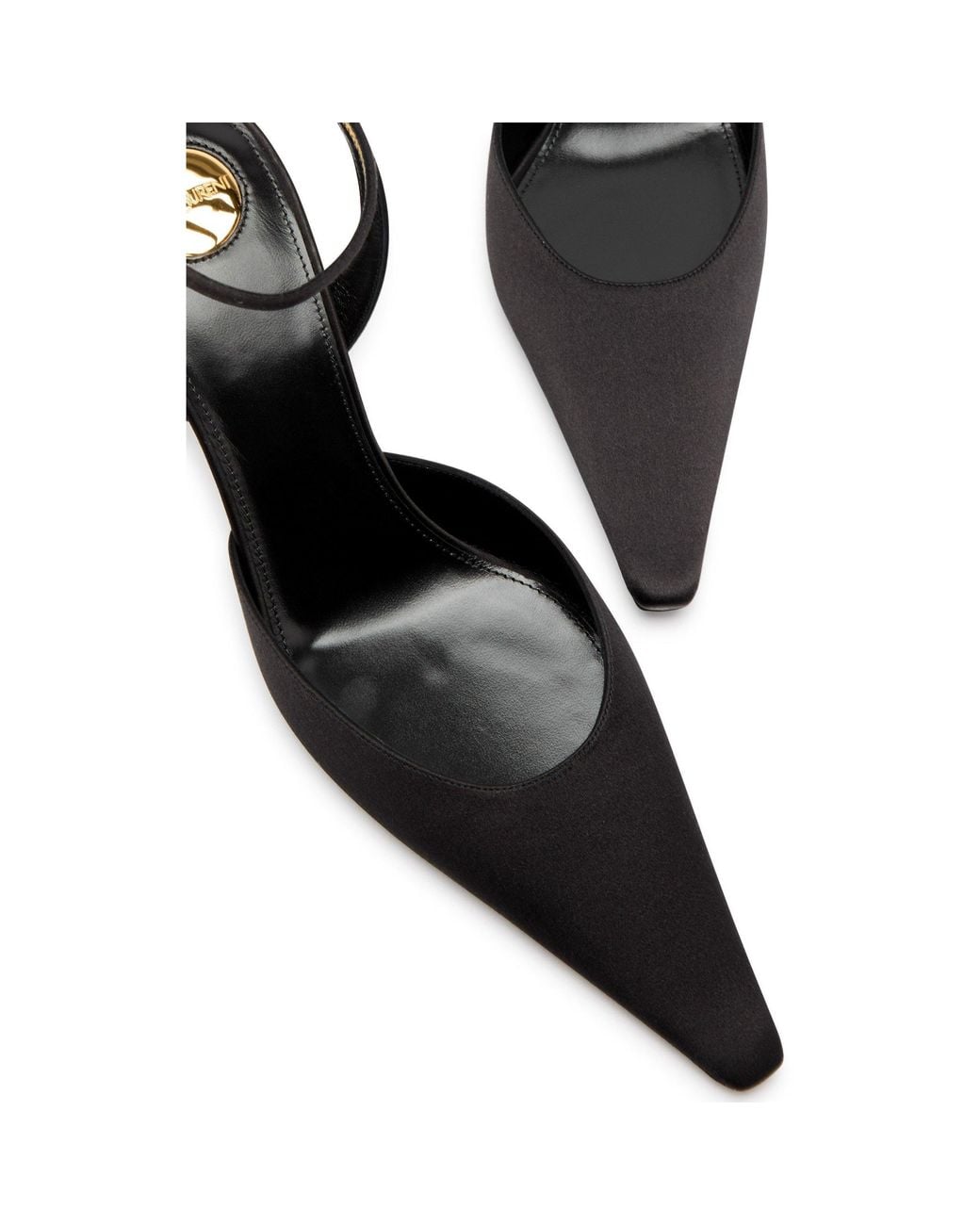 Saint Laurent Black Satin Pumps