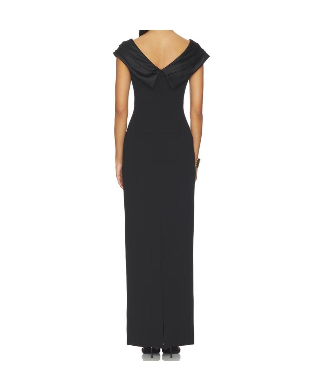 Solace London Black London Adele Off-Shoulder Maxi Dress