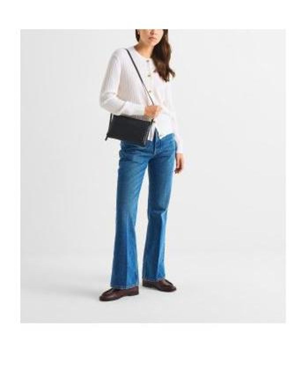 McQueen Black Solid Color Minimalist Shoulder Bag