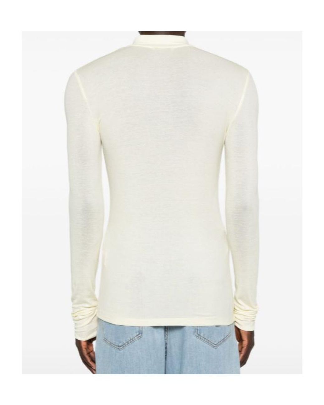 Entire studios White Long Sleeve Polo Top for men