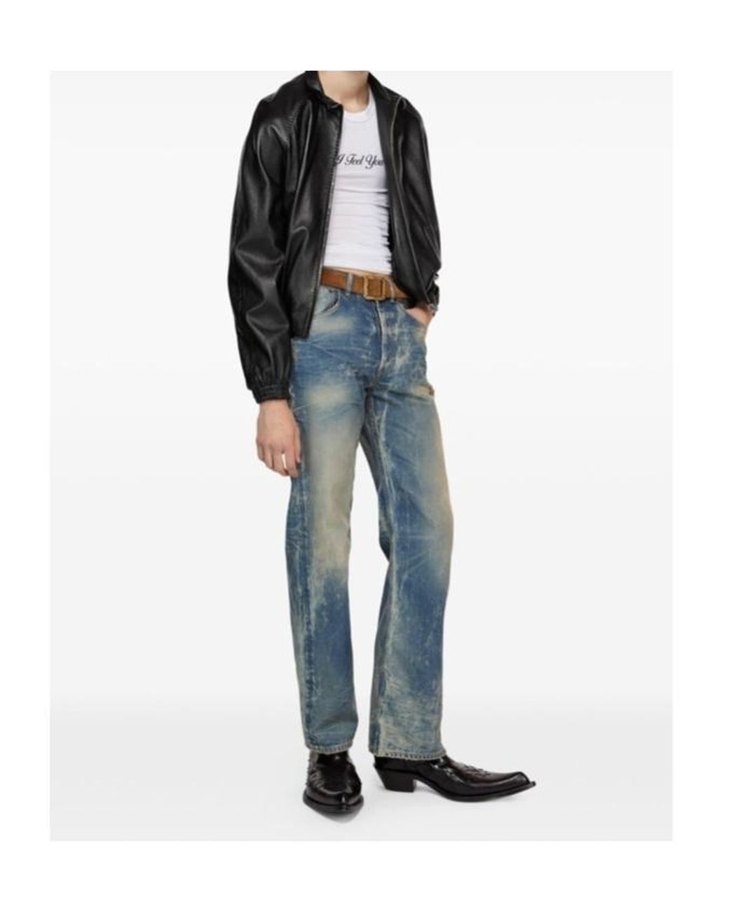 Acne Black アクネ ストゥディオズ レザージャケット for men