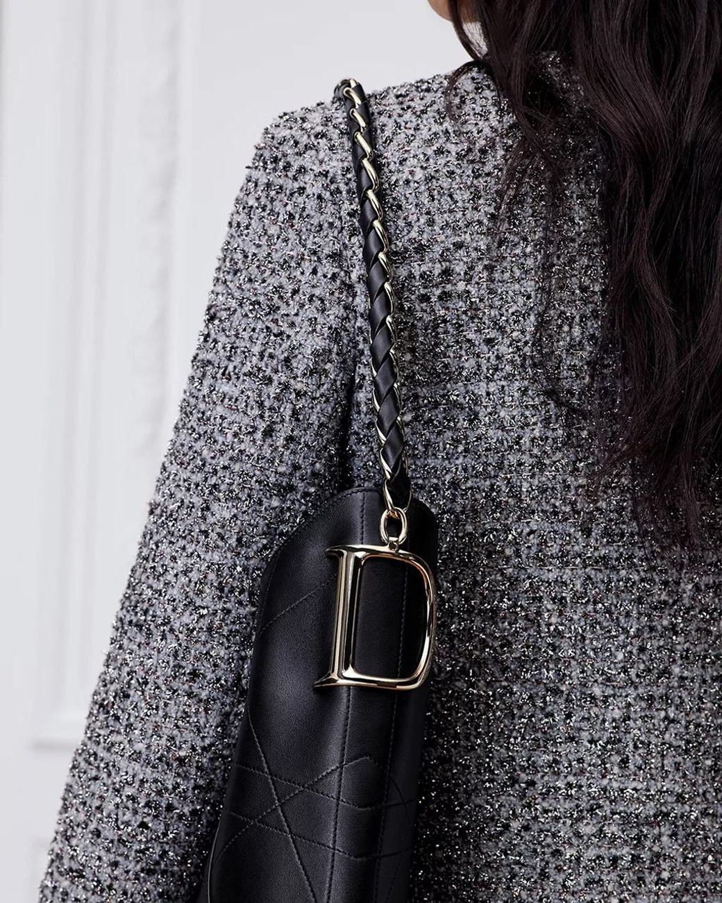 Dior Black Medium Initials Hobo Bag