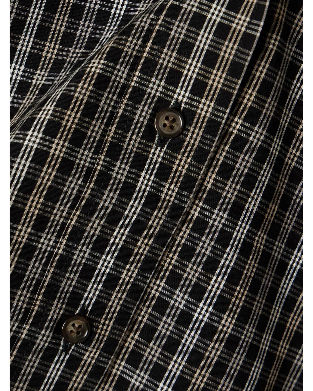 Rohe Black Checked Buttoned Shirt