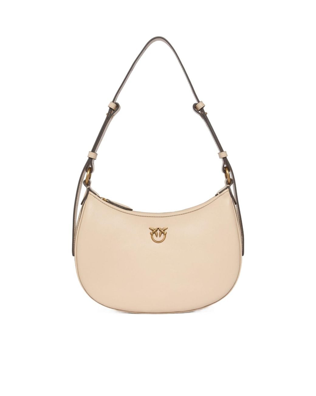 Pinko Natural Half Moon Small Shoulder Bag