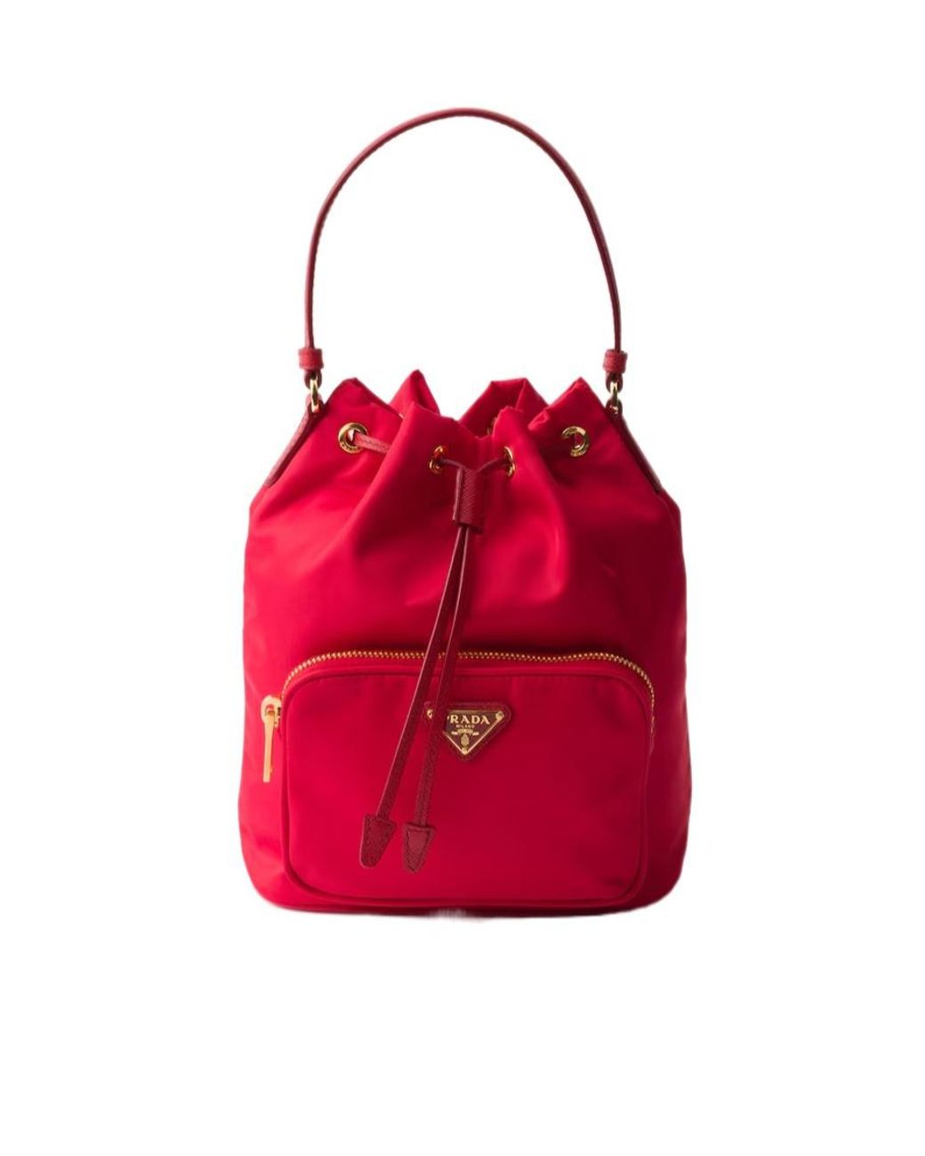 Prada Red Duet Re-Nylon Bucket Bag
