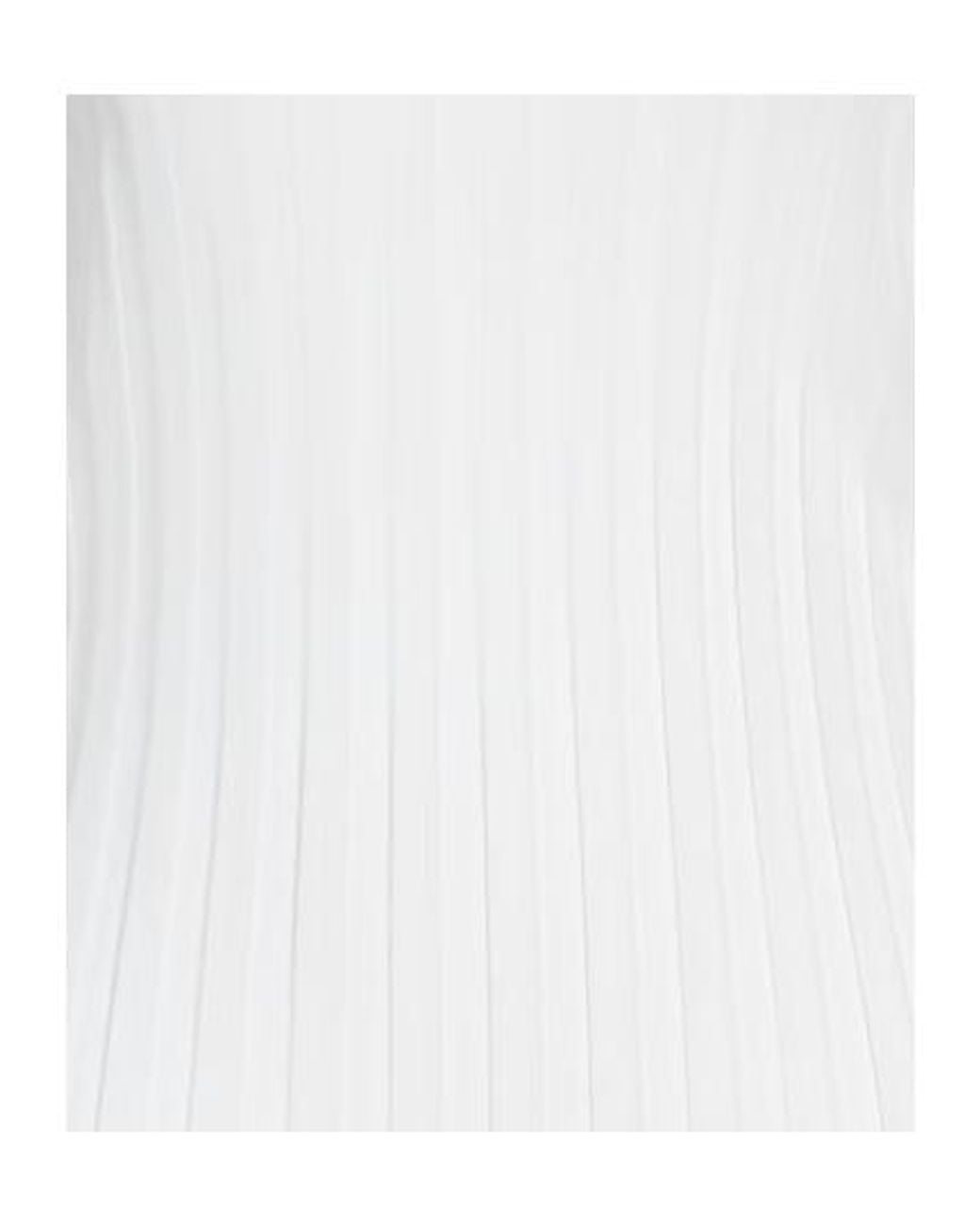 Sportmax White Solid Sheer Long-Sleeve Top