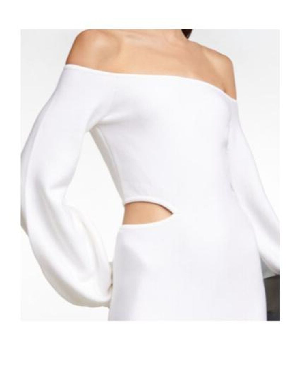 Gabriela Hearst White Off-The-Shoulder Midi Dress