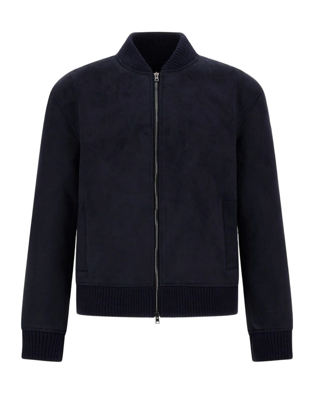 Herno Blue Long-Sleeve Zip-Up Jacket for men