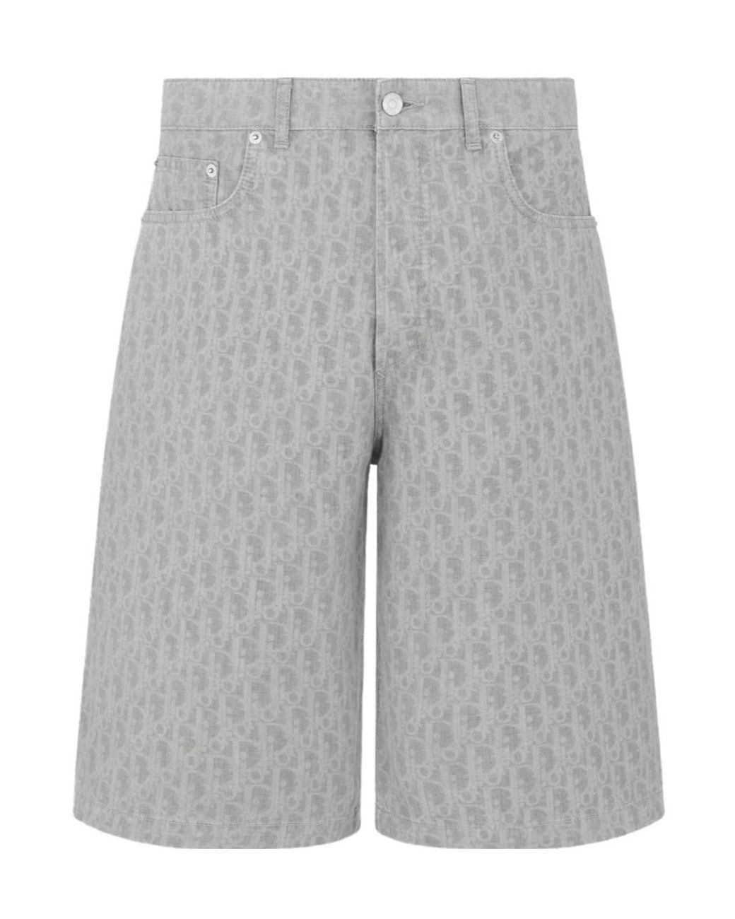 Dior Homme Oblique Bermuda Shorts in Gray for Men | Lyst