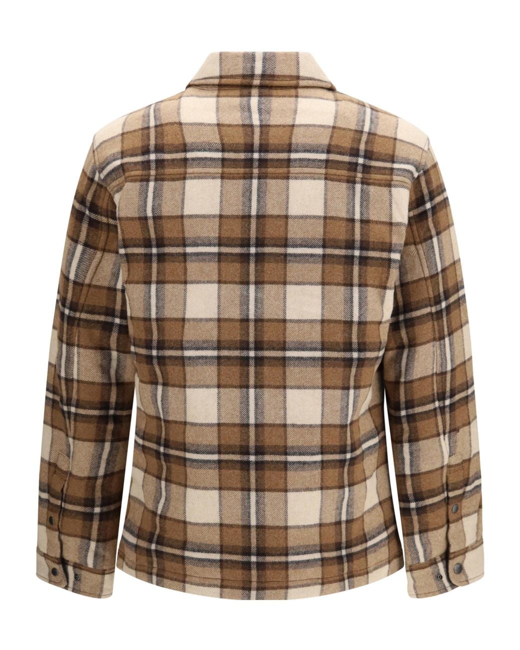 Woolrich Brown Checked Overshirt Jacket for men