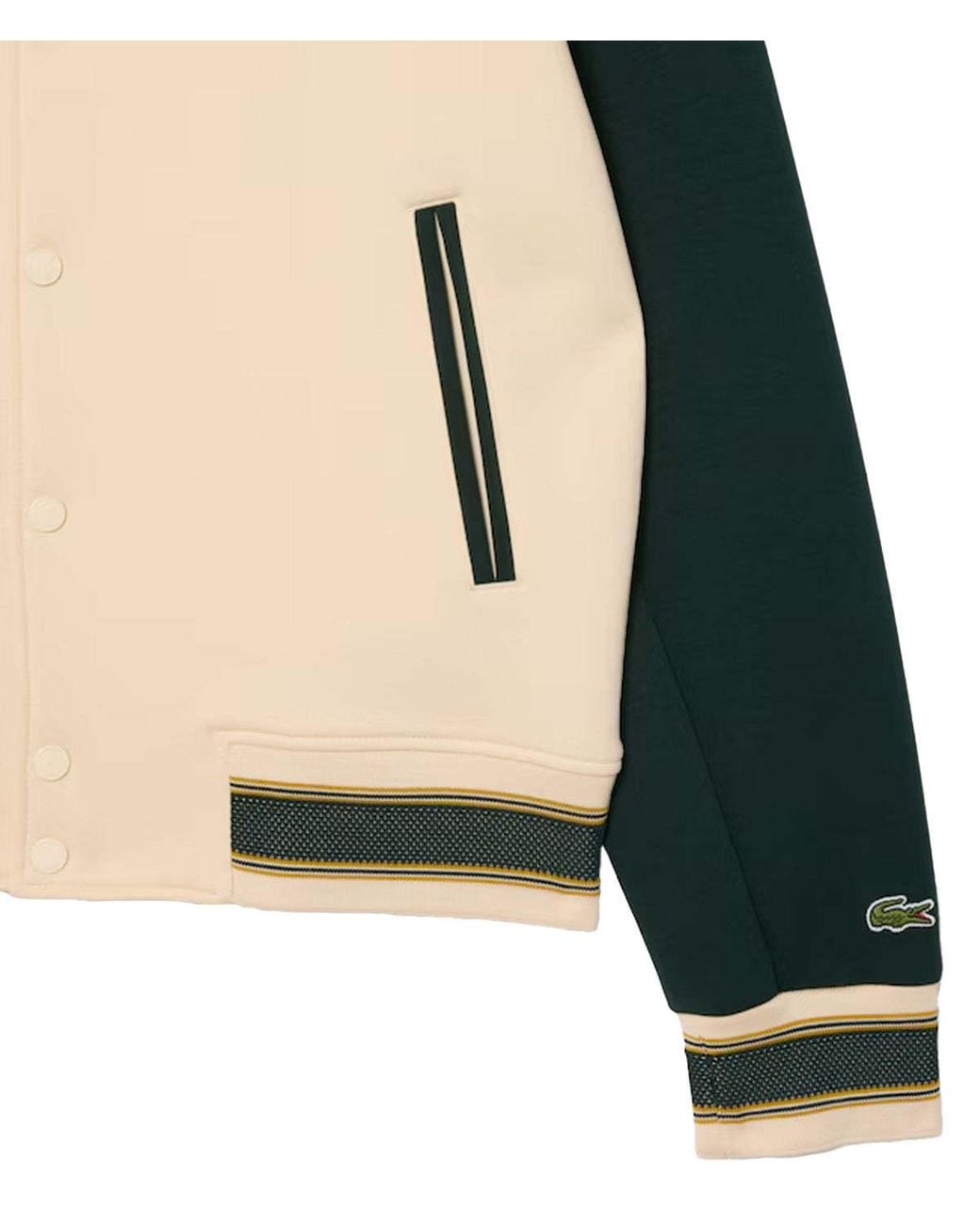 Lacoste Natural Retro Badge Bomber Jacket for men