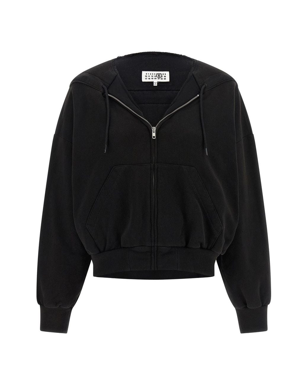 MM6 by Maison Margiela Black Drawstring Hoodie