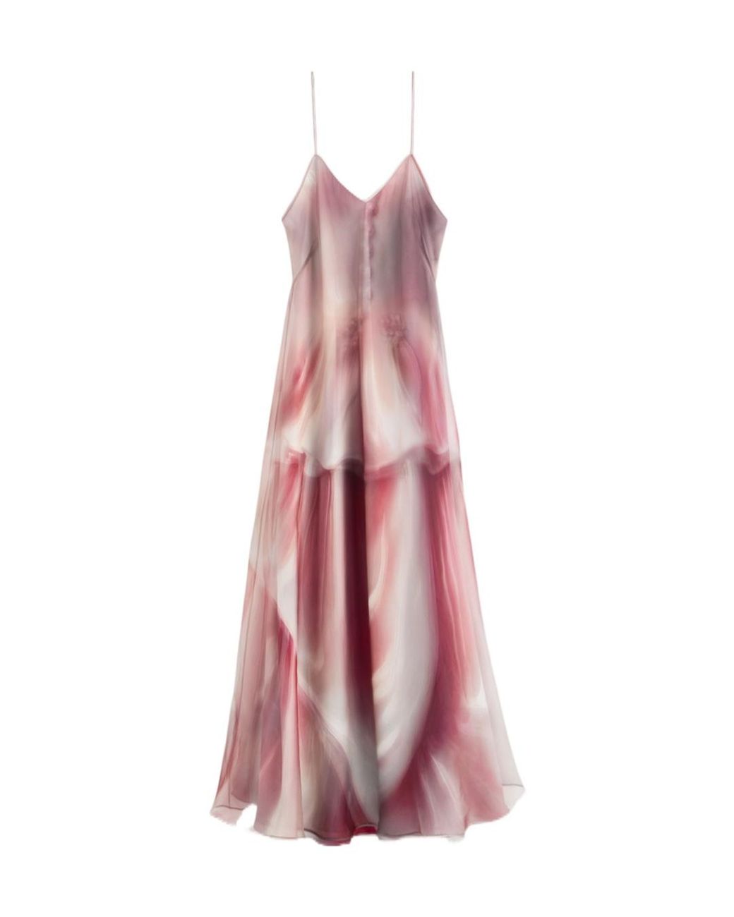 Maison Margiela Pink Trompe L'Oeil Organza Slip Dress