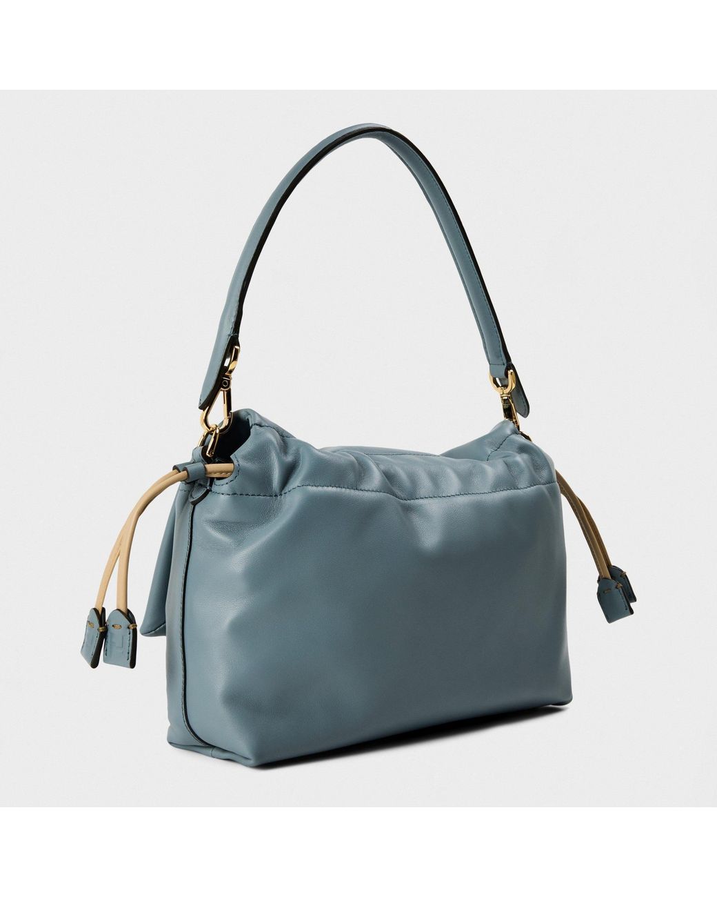 Fendi Blue Casual Leather Shoulder Bag