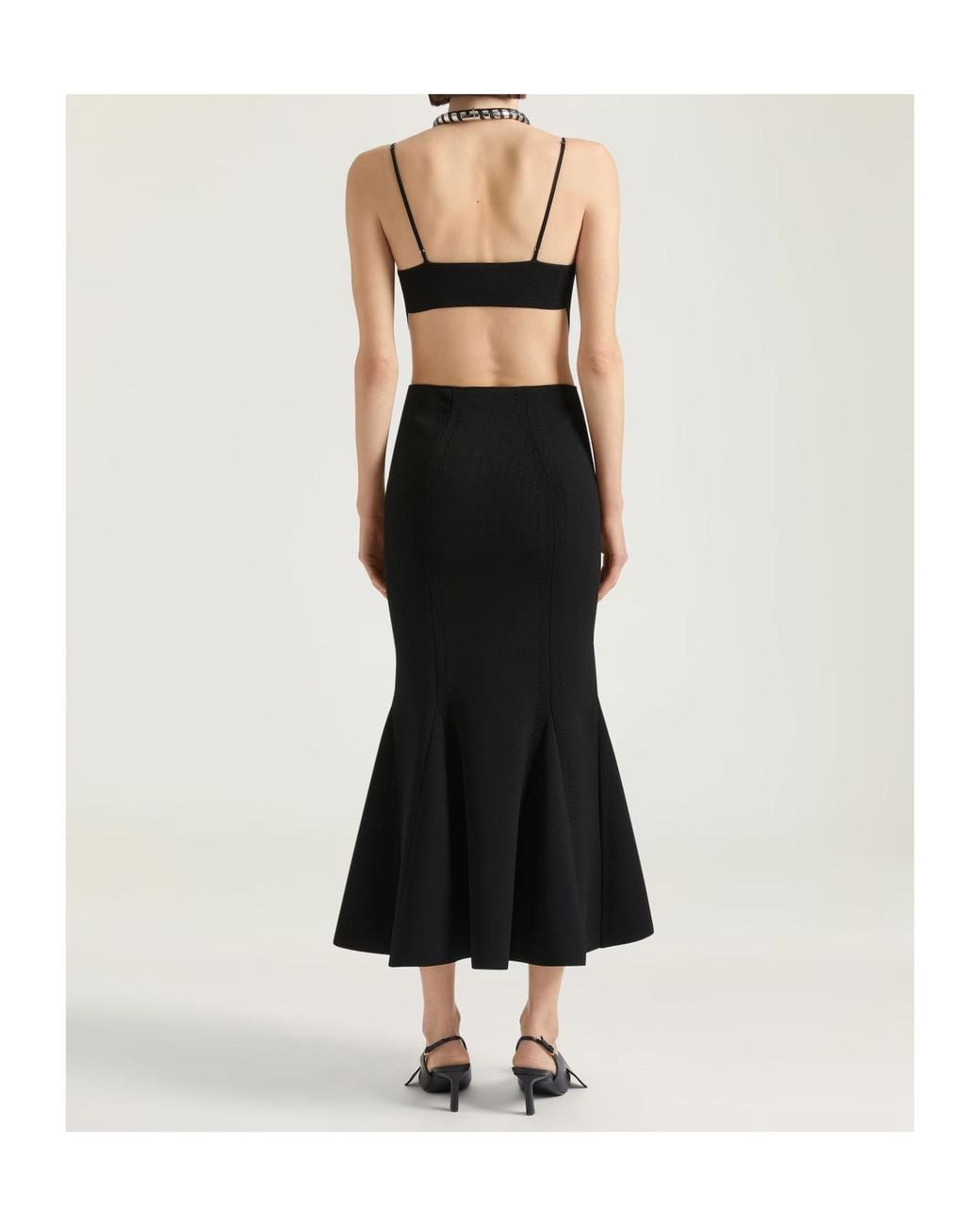 Givenchy Black V-Neck Long Dress