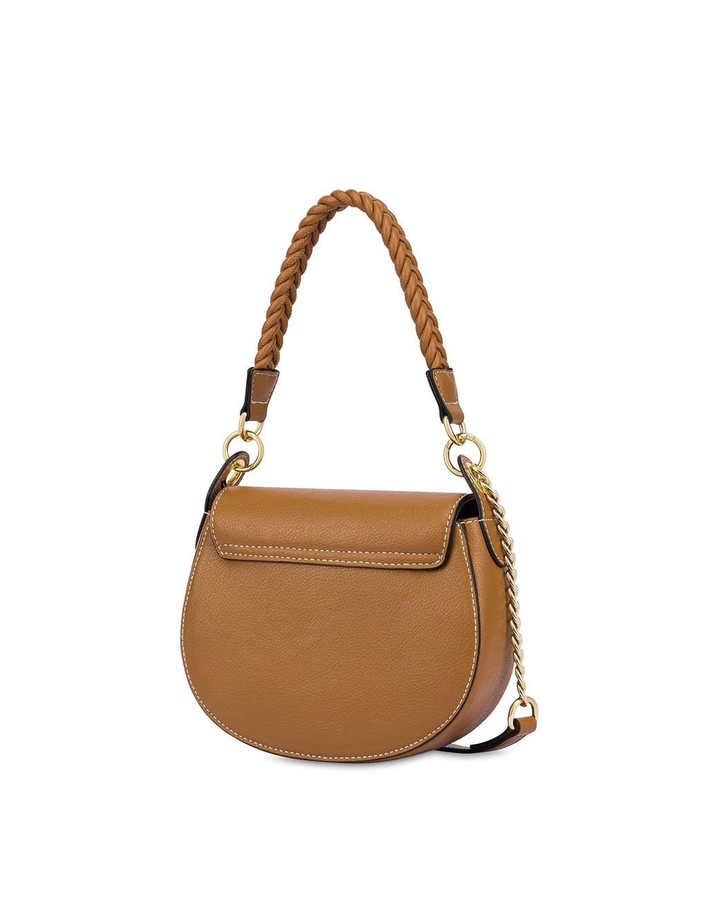 Moschino Brown Braided-Detail Tote Bag