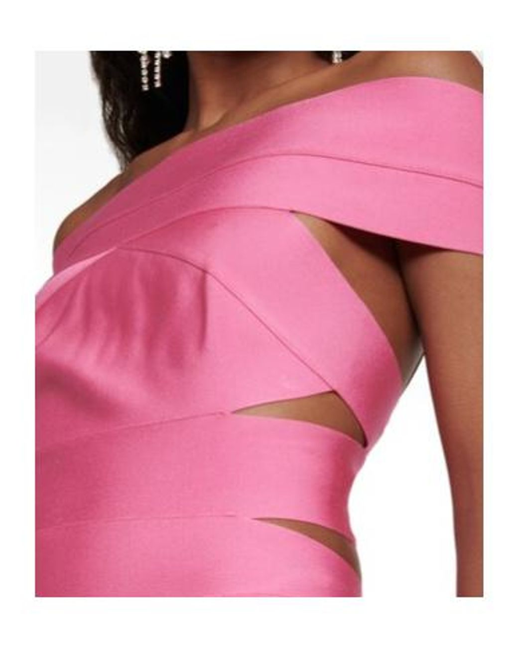 Alexandre Vauthier Pink Off-The-Shoulder Minidress