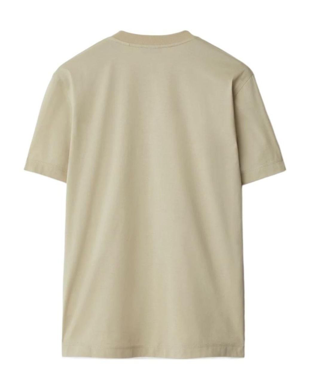 Burberry Natural Ekd-Embroidered Crewneck T-Shirt for men