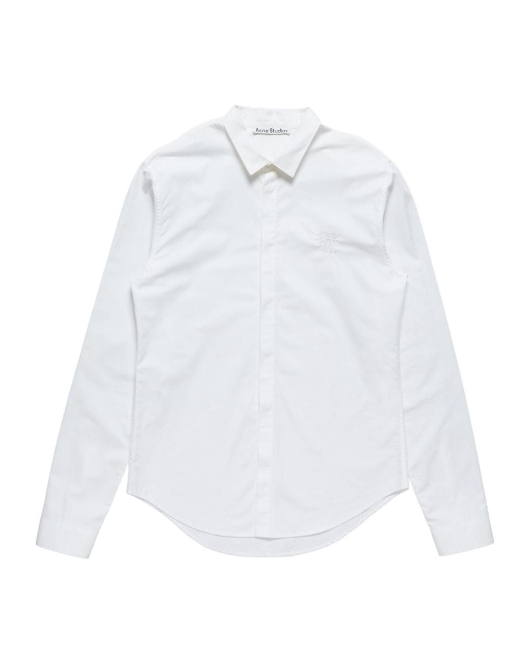 Acne White Organic-Cotton Shirt for men